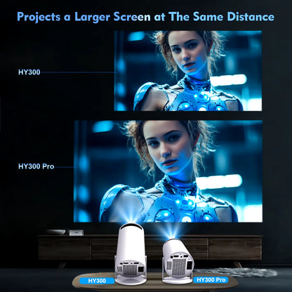 Cinecast™ HY300 PRO Smart Projector – 4K Ready. Wifi 6 Fast. Theater Anywhere