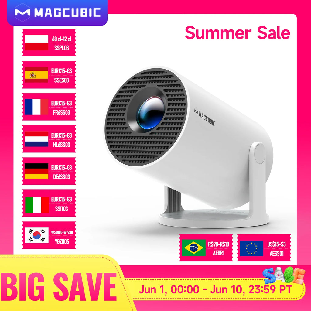 Cinecast™ HY300 PRO Smart Projector – 4K Ready. Wifi 6 Fast. Theater Anywhere